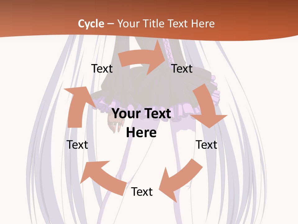 A Girl In A Purple Dress With Long White Hair PowerPoint Template