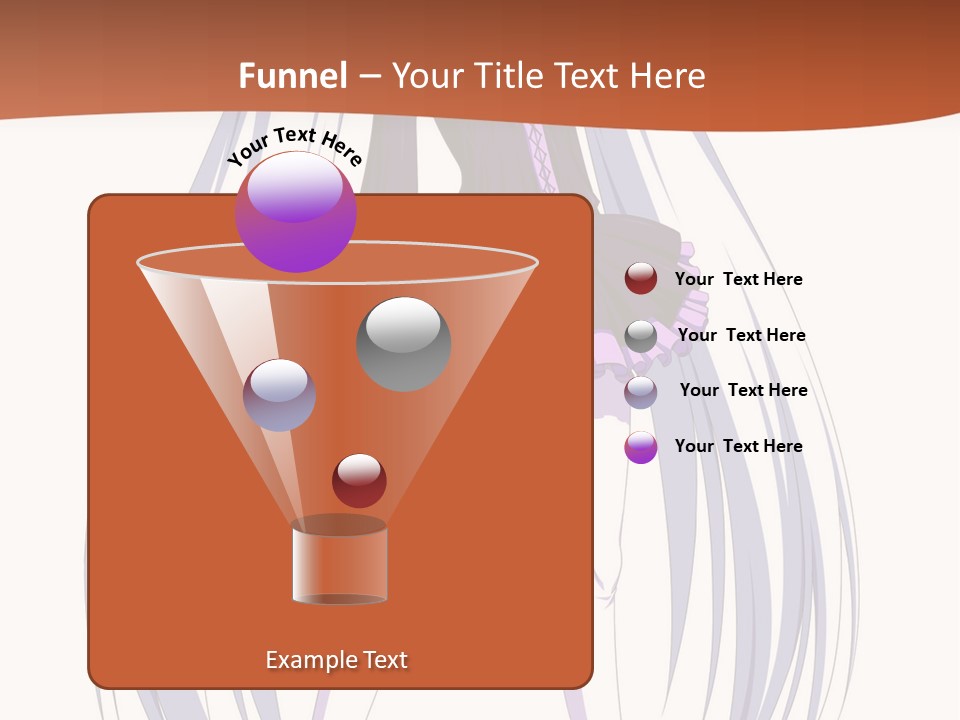 A Girl In A Purple Dress With Long White Hair PowerPoint Template