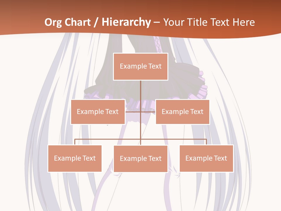 A Girl In A Purple Dress With Long White Hair PowerPoint Template