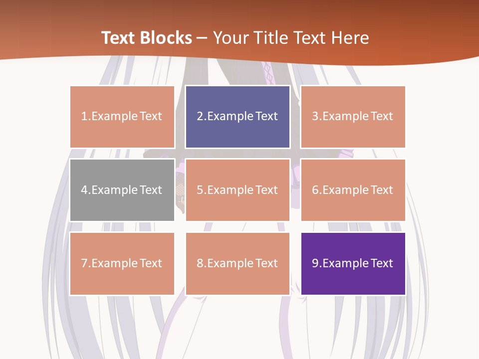 A Girl In A Purple Dress With Long White Hair PowerPoint Template