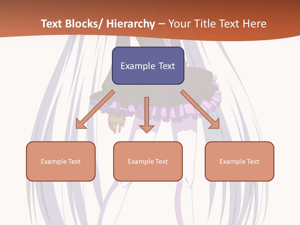 A Girl In A Purple Dress With Long White Hair PowerPoint Template