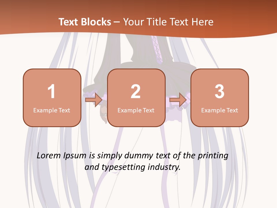 A Girl In A Purple Dress With Long White Hair PowerPoint Template