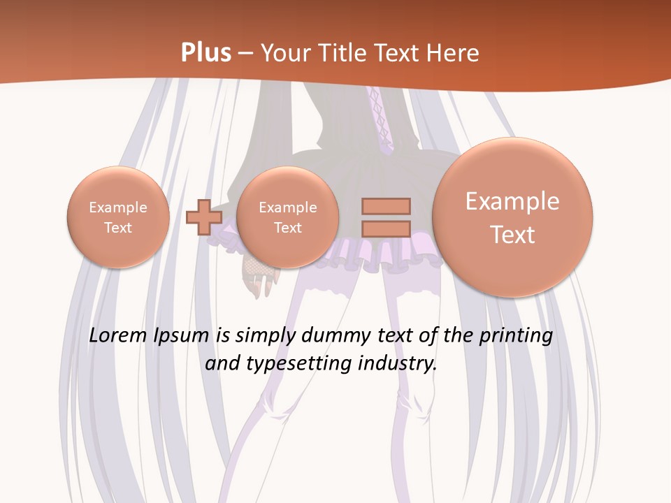 A Girl In A Purple Dress With Long White Hair PowerPoint Template