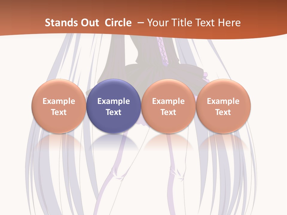 A Girl In A Purple Dress With Long White Hair PowerPoint Template