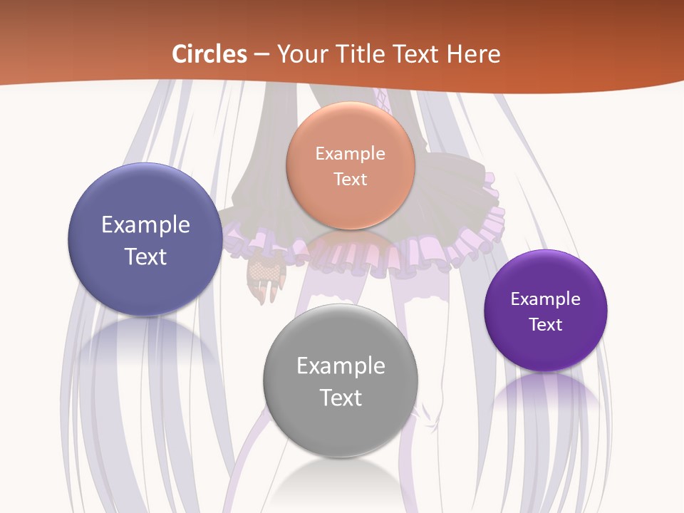 A Girl In A Purple Dress With Long White Hair PowerPoint Template