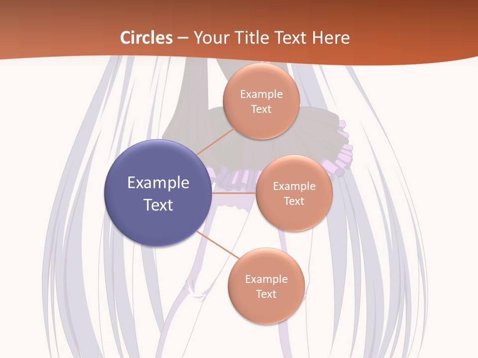 A Girl In A Purple Dress With Long White Hair PowerPoint Template