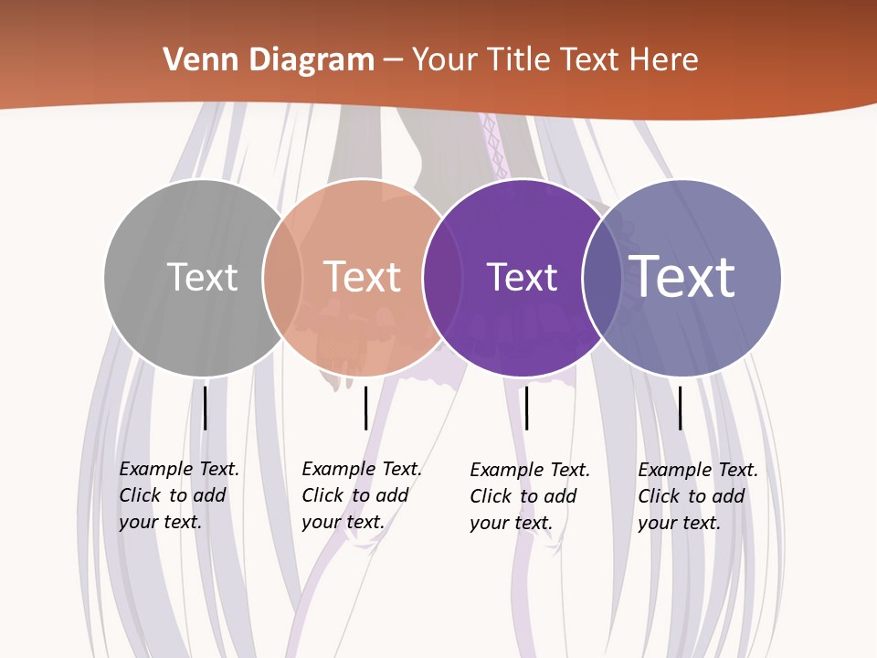 A Girl In A Purple Dress With Long White Hair PowerPoint Template