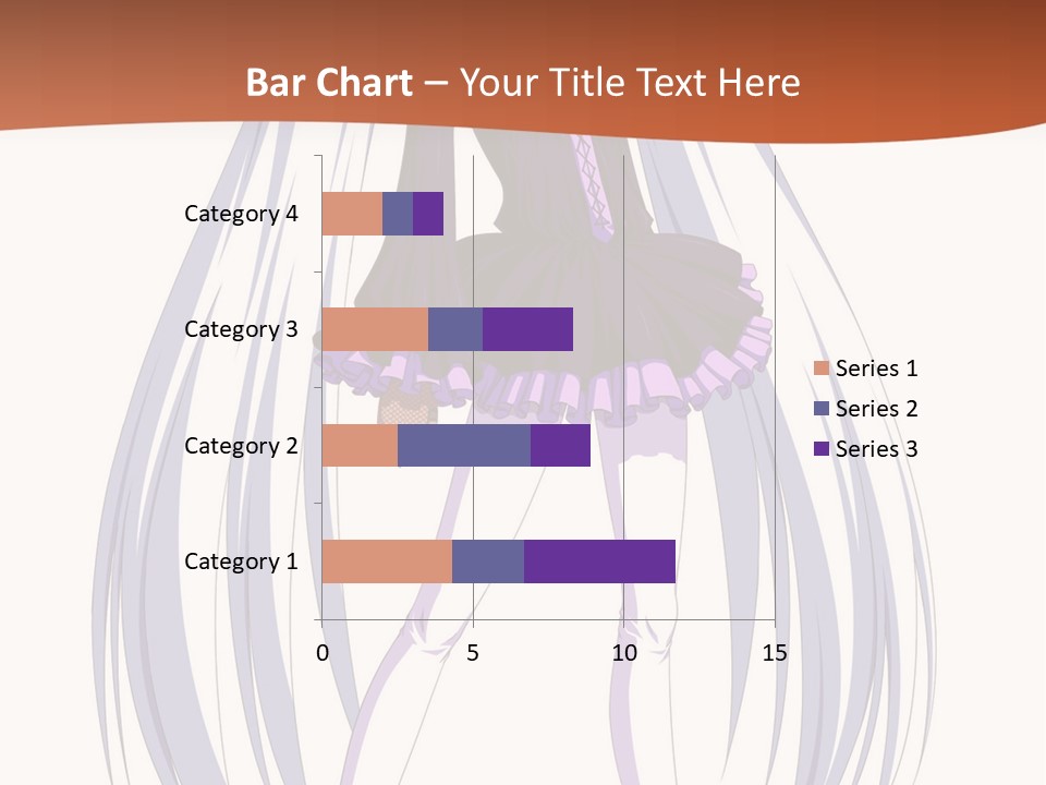 A Girl In A Purple Dress With Long White Hair PowerPoint Template