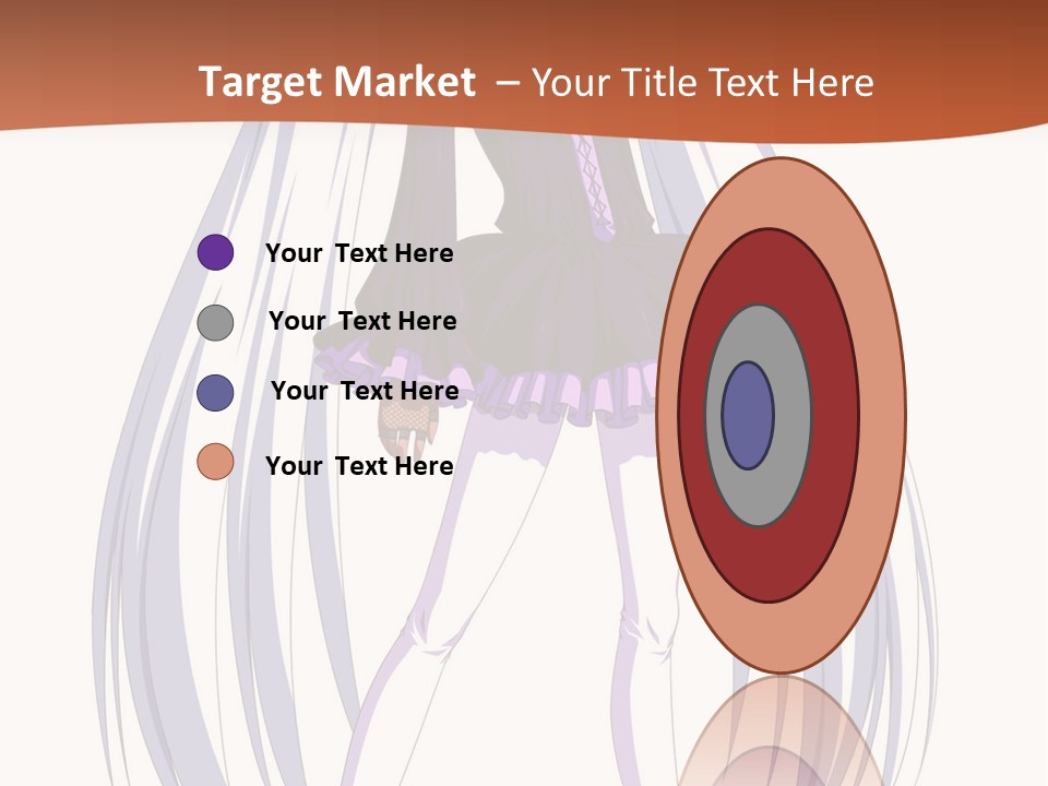 A Girl In A Purple Dress With Long White Hair PowerPoint Template