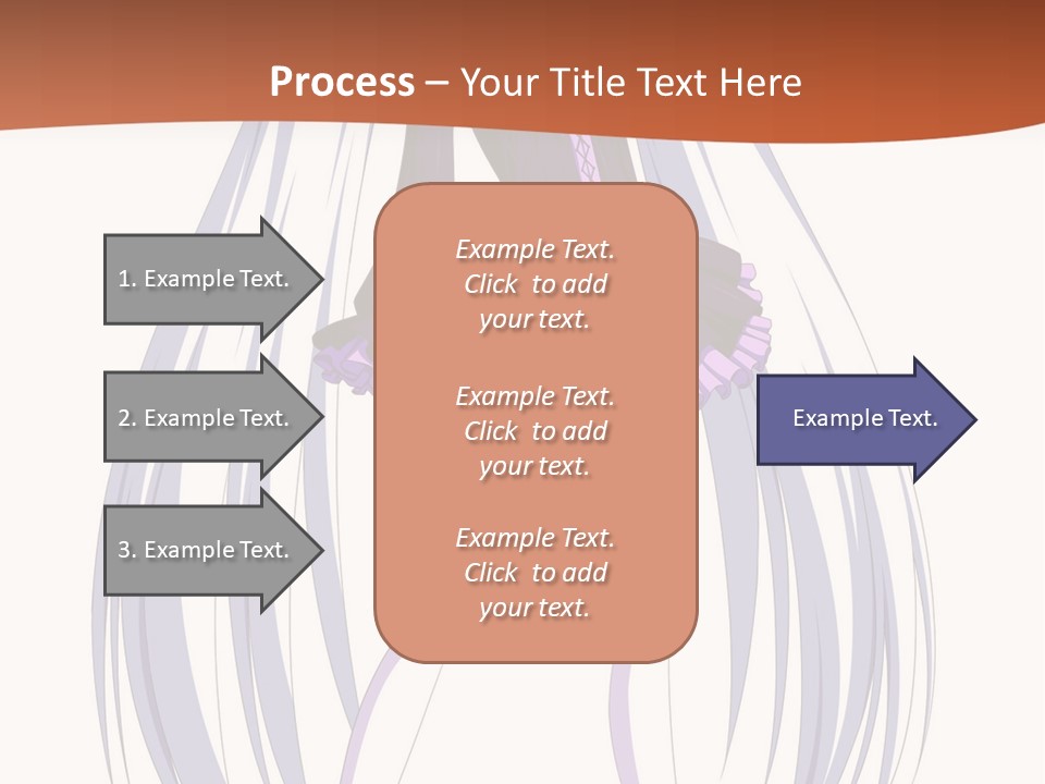 A Girl In A Purple Dress With Long White Hair PowerPoint Template