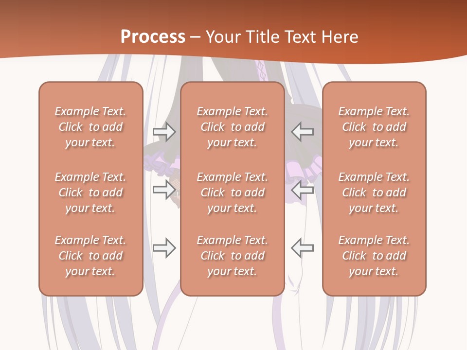 A Girl In A Purple Dress With Long White Hair PowerPoint Template