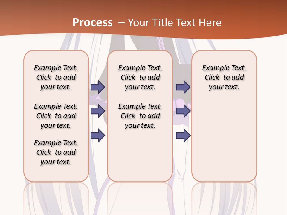 A Girl In A Purple Dress With Long White Hair PowerPoint Template