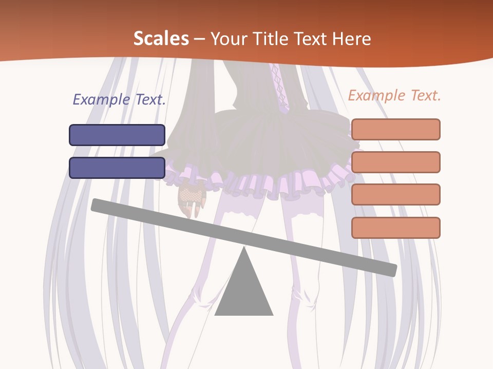 A Girl In A Purple Dress With Long White Hair PowerPoint Template