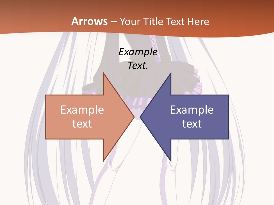 A Girl In A Purple Dress With Long White Hair PowerPoint Template