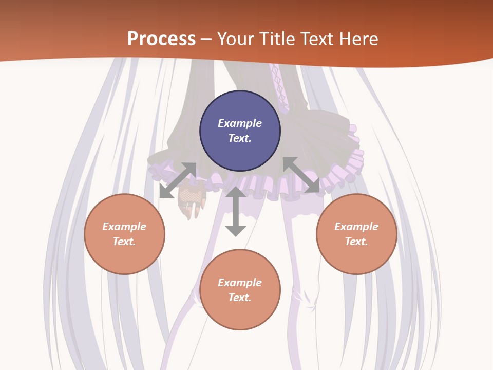 A Girl In A Purple Dress With Long White Hair PowerPoint Template