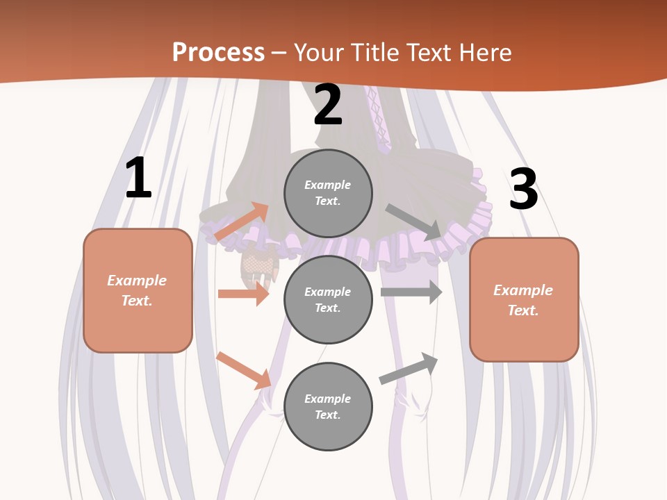 A Girl In A Purple Dress With Long White Hair PowerPoint Template