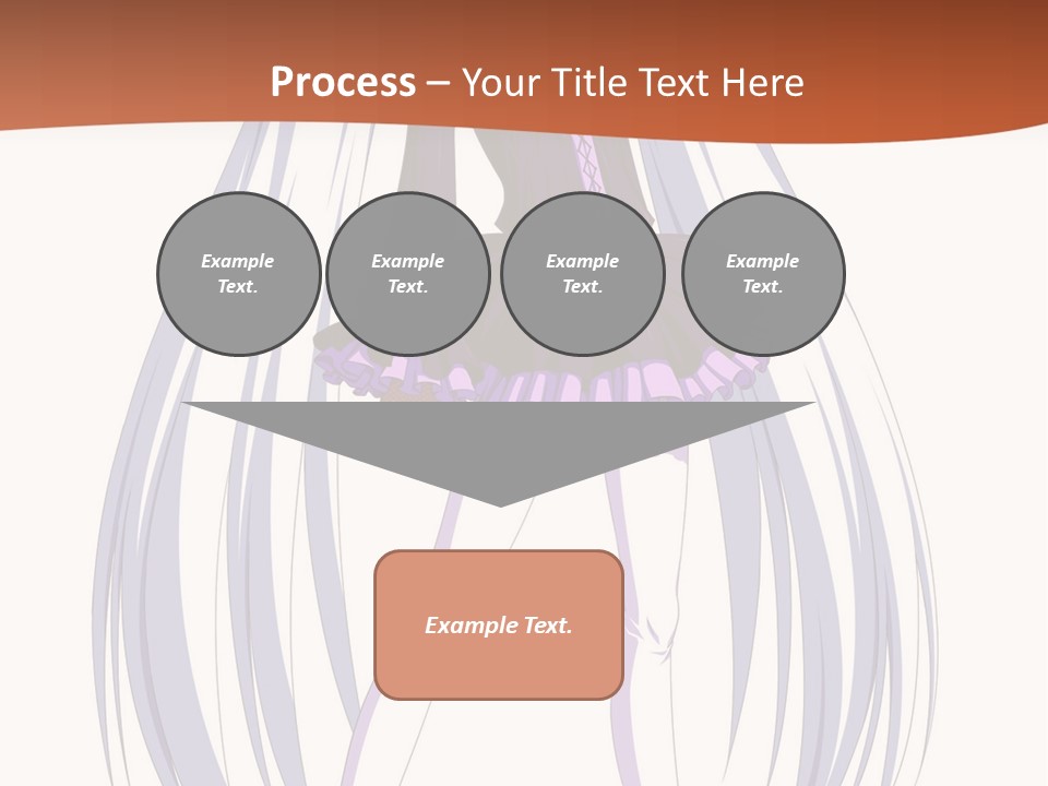 A Girl In A Purple Dress With Long White Hair PowerPoint Template