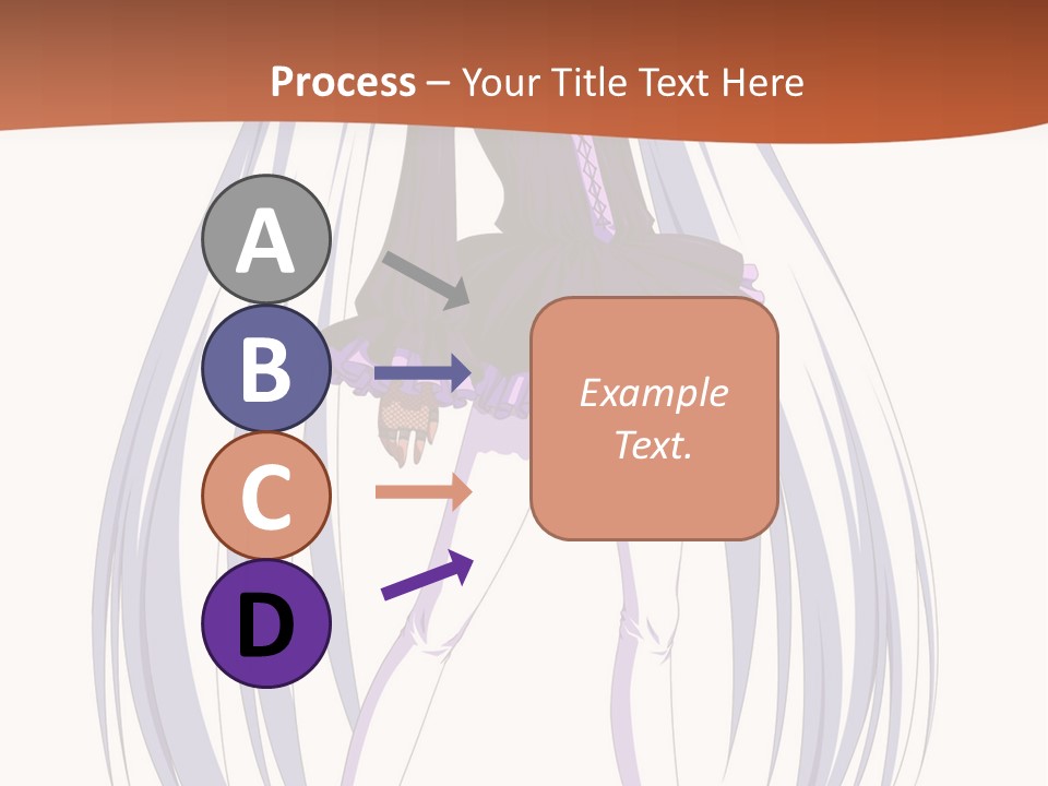 A Girl In A Purple Dress With Long White Hair PowerPoint Template