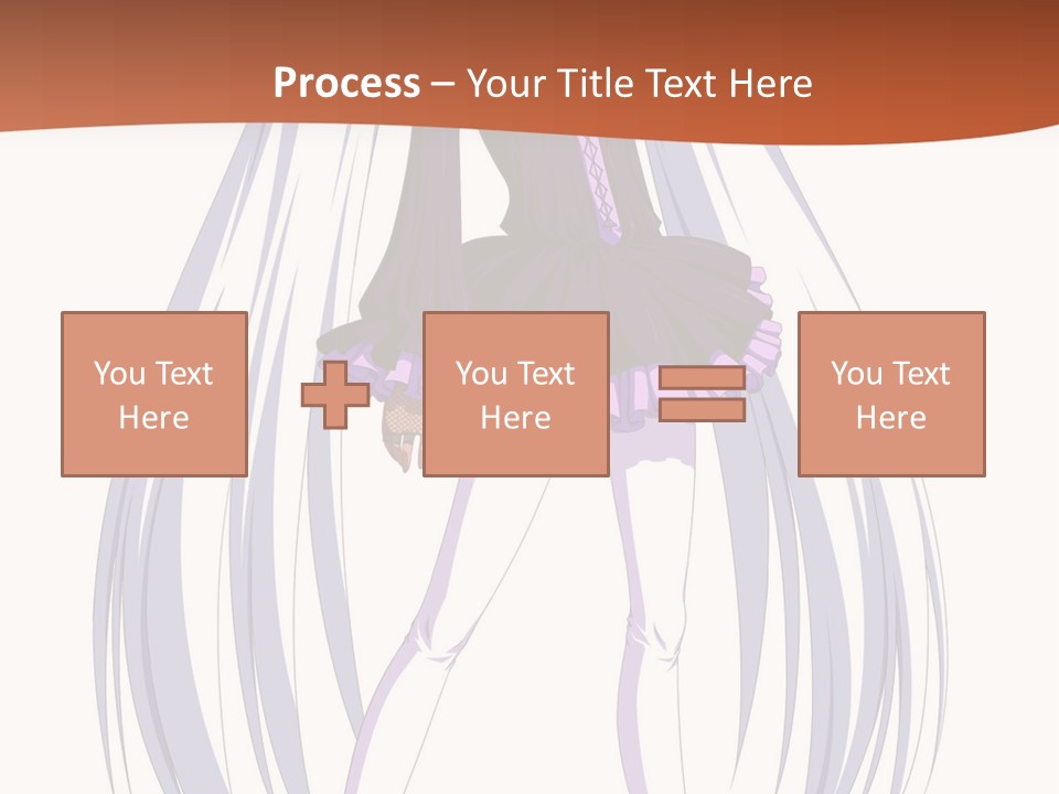 A Girl In A Purple Dress With Long White Hair PowerPoint Template