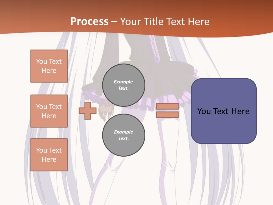 A Girl In A Purple Dress With Long White Hair PowerPoint Template
