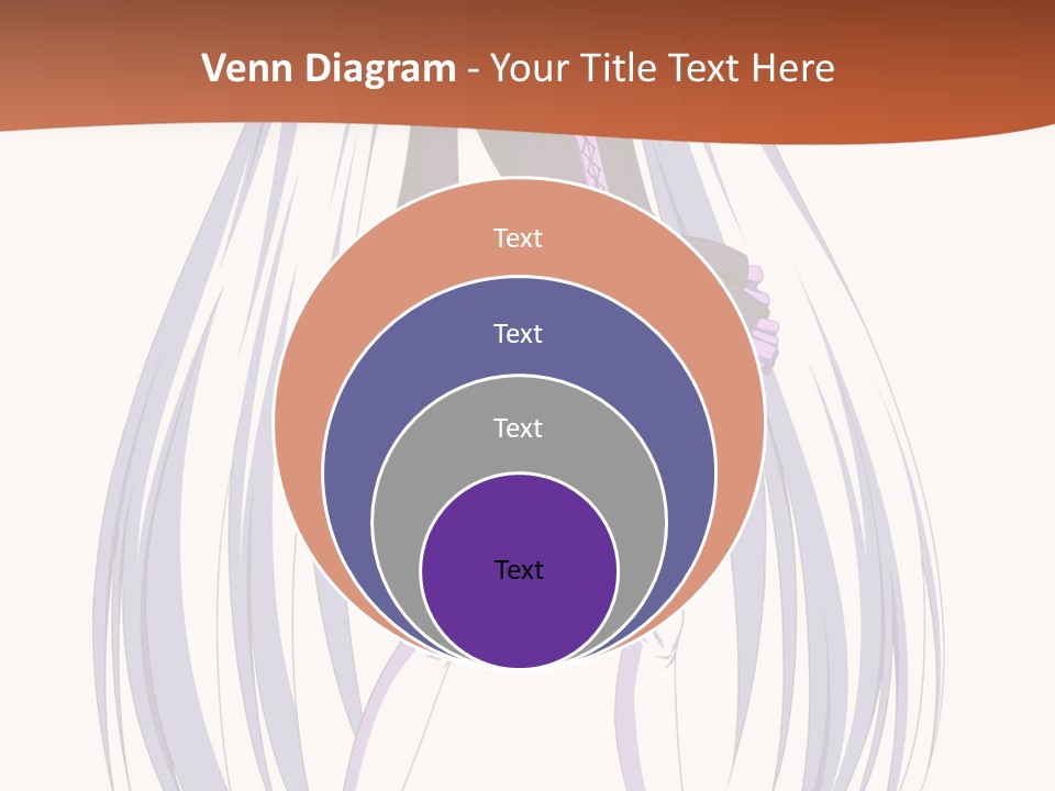 A Girl In A Purple Dress With Long White Hair PowerPoint Template