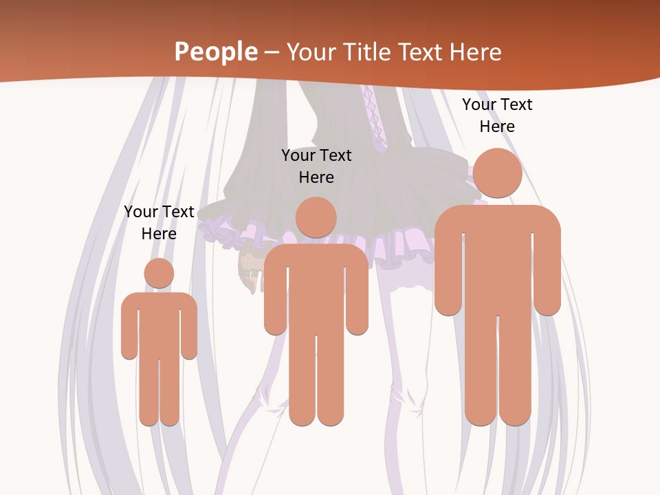 A Girl In A Purple Dress With Long White Hair PowerPoint Template