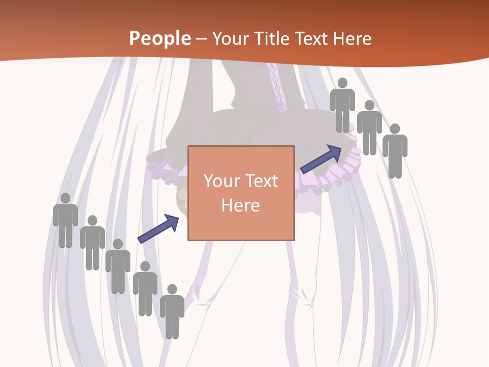 A Girl In A Purple Dress With Long White Hair PowerPoint Template