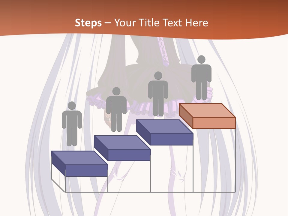 A Girl In A Purple Dress With Long White Hair PowerPoint Template