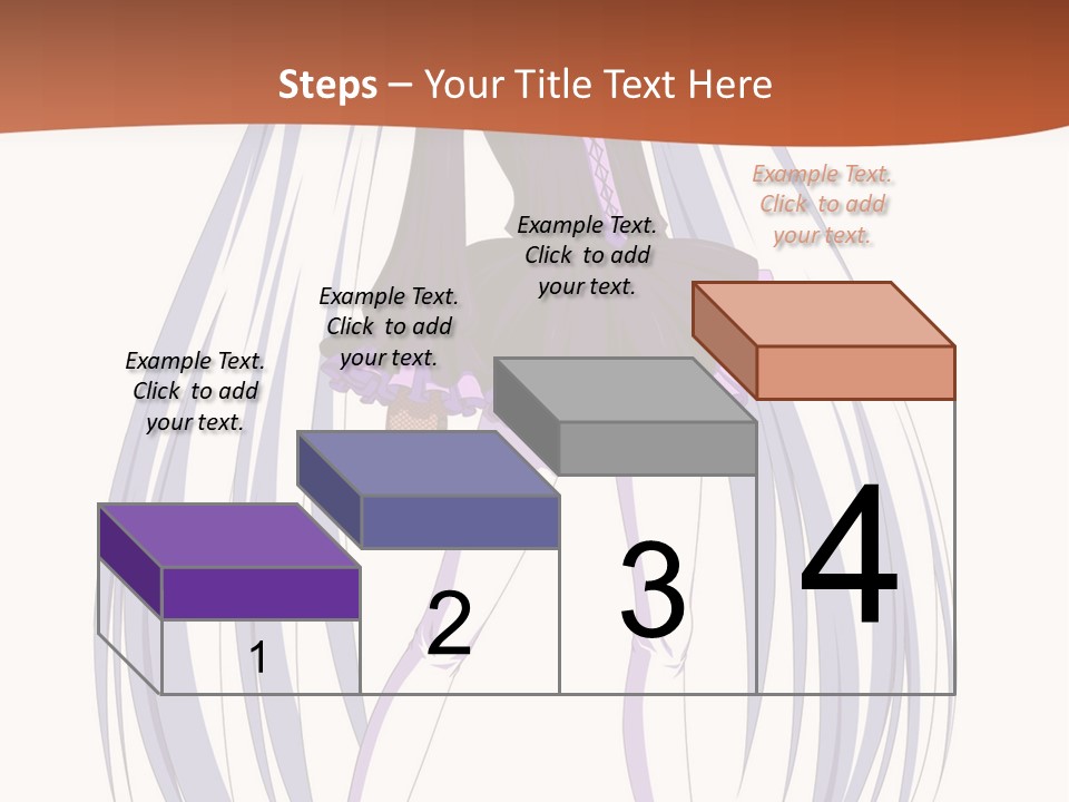 A Girl In A Purple Dress With Long White Hair PowerPoint Template