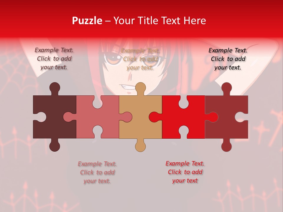 A Woman With Red Hair Is Holding Her Hands Behind Her Head PowerPoint Template