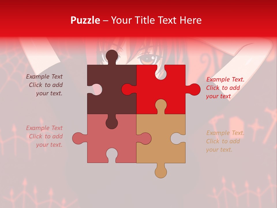 A Woman With Red Hair Is Holding Her Hands Behind Her Head PowerPoint Template