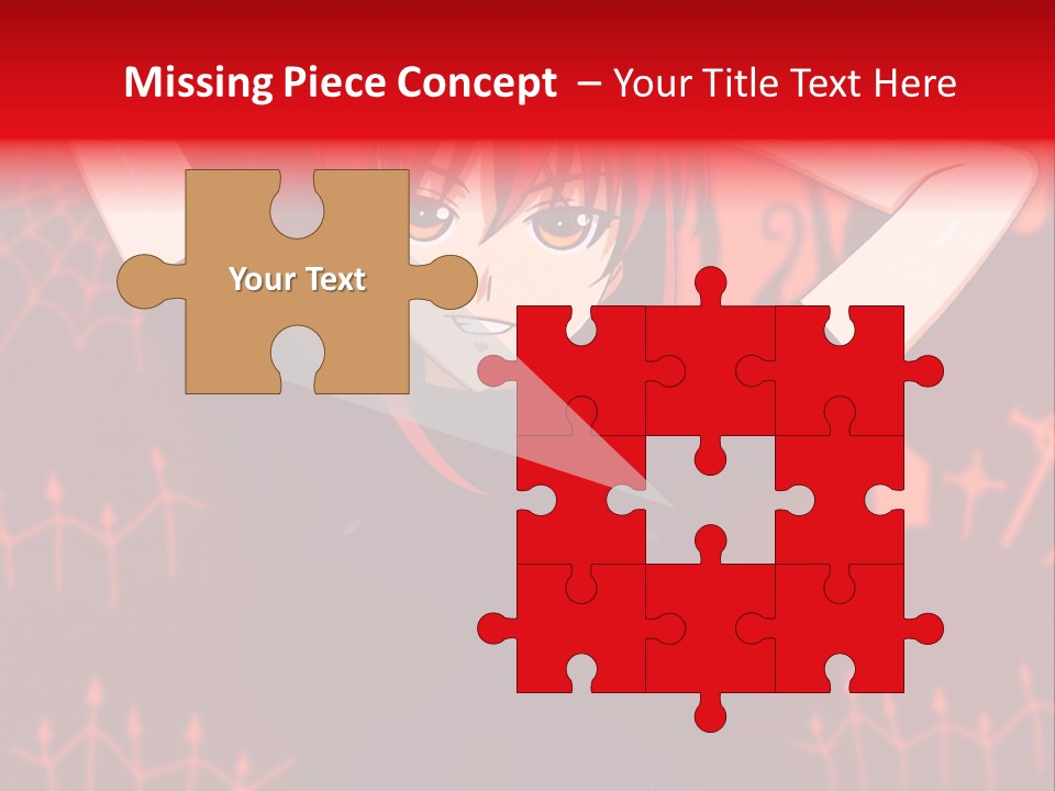 A Woman With Red Hair Is Holding Her Hands Behind Her Head PowerPoint Template