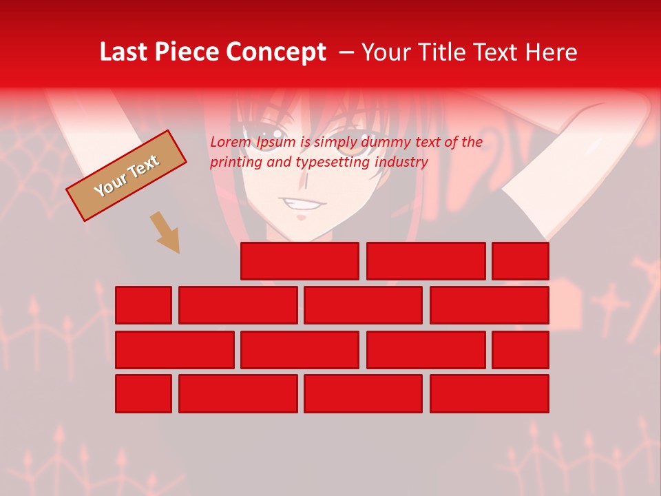 A Woman With Red Hair Is Holding Her Hands Behind Her Head PowerPoint Template