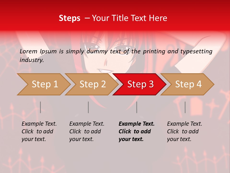 A Woman With Red Hair Is Holding Her Hands Behind Her Head PowerPoint Template