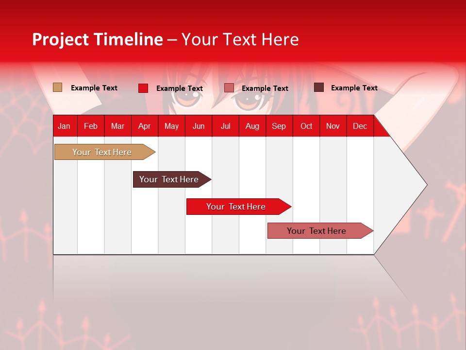 A Woman With Red Hair Is Holding Her Hands Behind Her Head PowerPoint Template