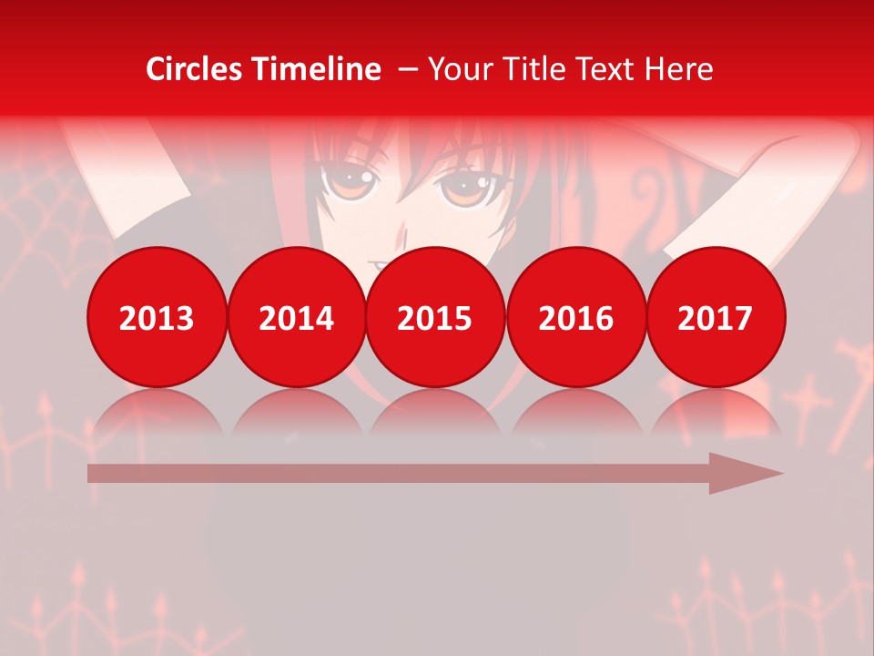 A Woman With Red Hair Is Holding Her Hands Behind Her Head PowerPoint Template