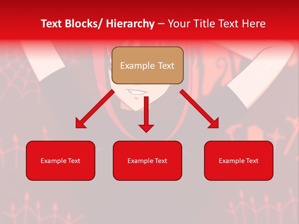 A Woman With Red Hair Is Holding Her Hands Behind Her Head PowerPoint Template