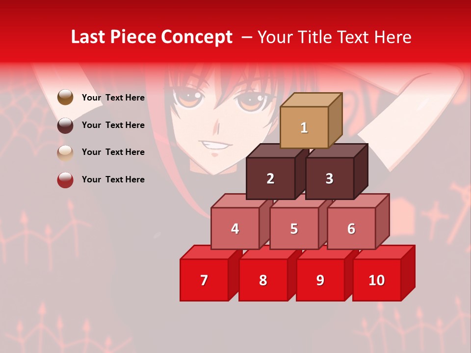 A Woman With Red Hair Is Holding Her Hands Behind Her Head PowerPoint Template