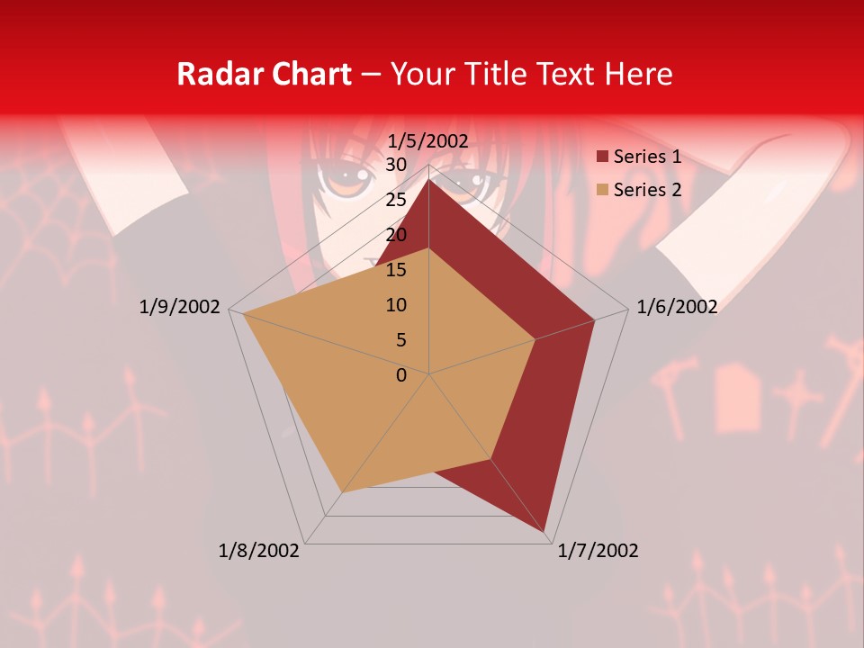 A Woman With Red Hair Is Holding Her Hands Behind Her Head PowerPoint Template