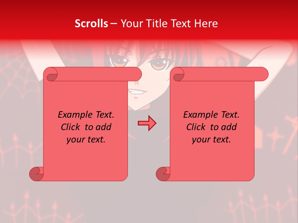 A Woman With Red Hair Is Holding Her Hands Behind Her Head PowerPoint Template