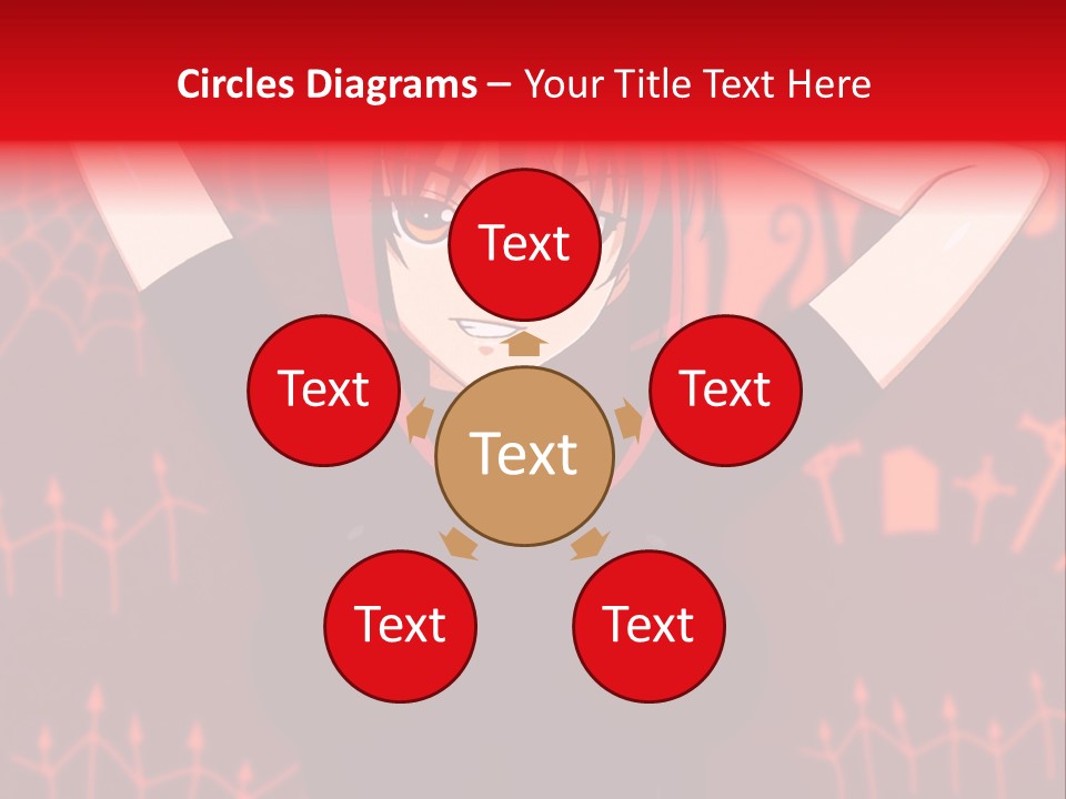 A Woman With Red Hair Is Holding Her Hands Behind Her Head PowerPoint Template