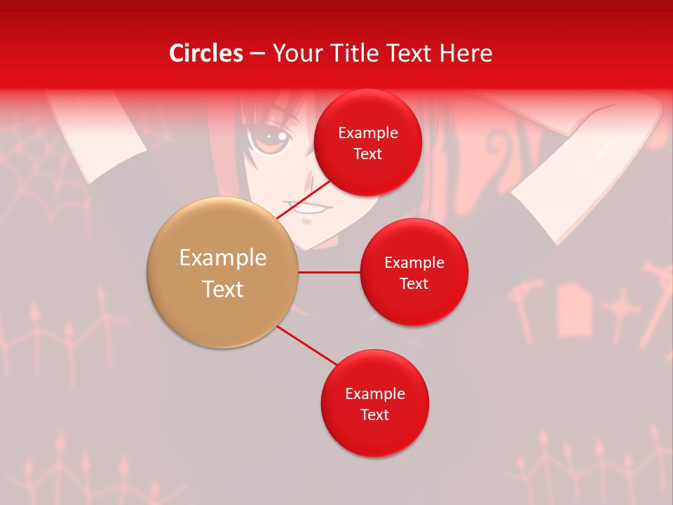 A Woman With Red Hair Is Holding Her Hands Behind Her Head PowerPoint Template