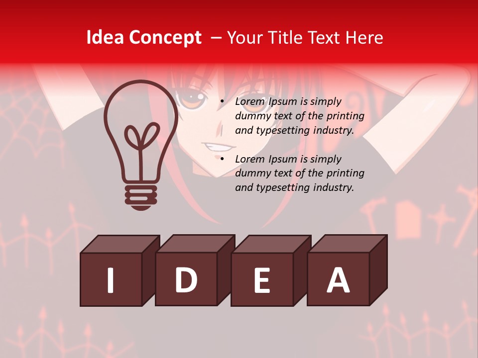 A Woman With Red Hair Is Holding Her Hands Behind Her Head PowerPoint Template