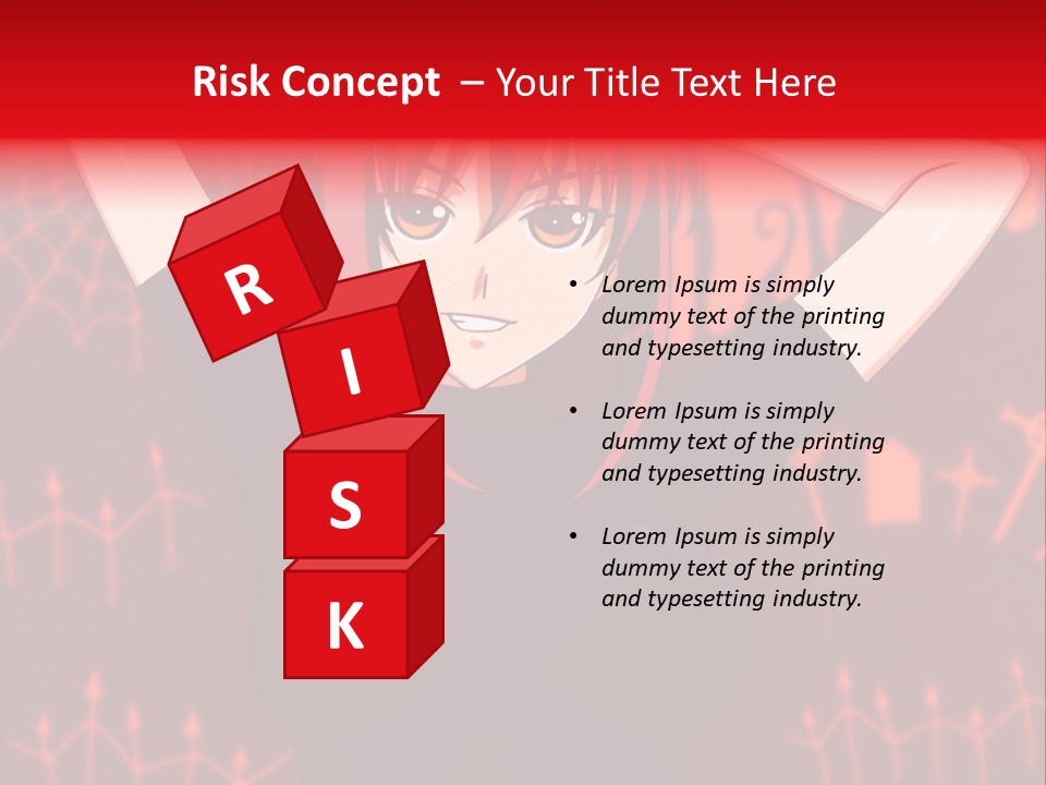 A Woman With Red Hair Is Holding Her Hands Behind Her Head PowerPoint Template