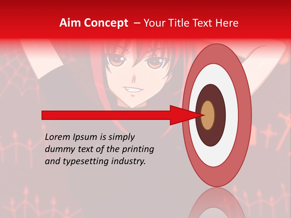 A Woman With Red Hair Is Holding Her Hands Behind Her Head PowerPoint Template