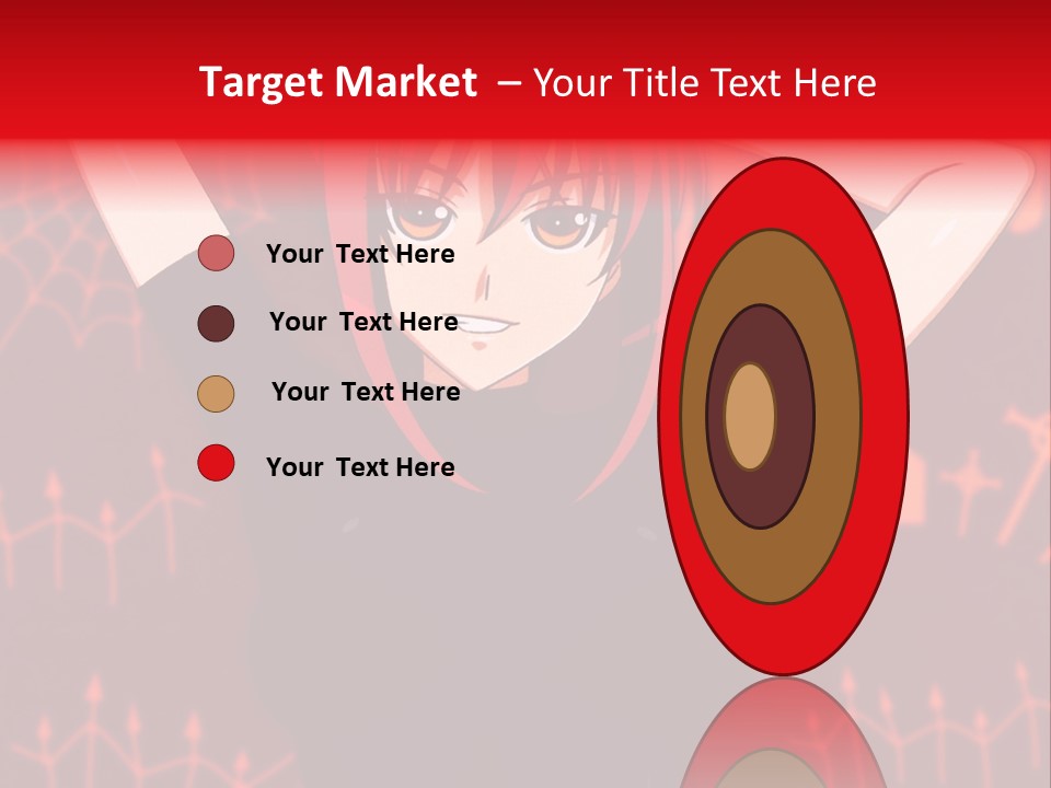 A Woman With Red Hair Is Holding Her Hands Behind Her Head PowerPoint Template