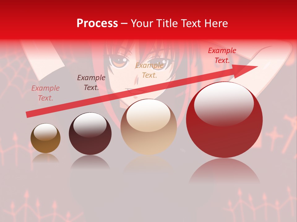 A Woman With Red Hair Is Holding Her Hands Behind Her Head PowerPoint Template