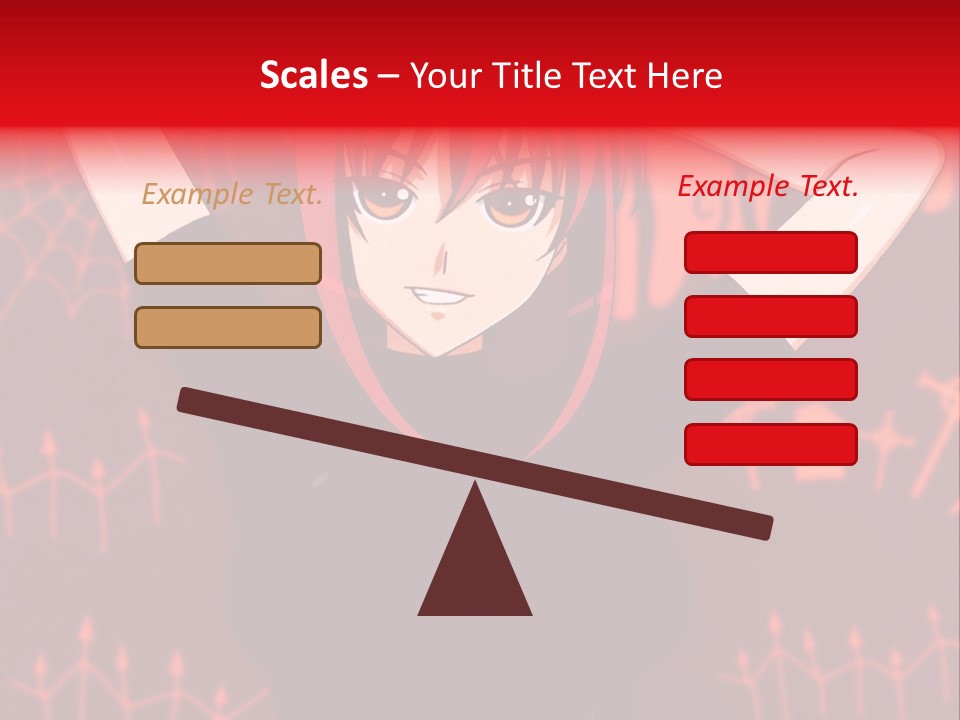 A Woman With Red Hair Is Holding Her Hands Behind Her Head PowerPoint Template