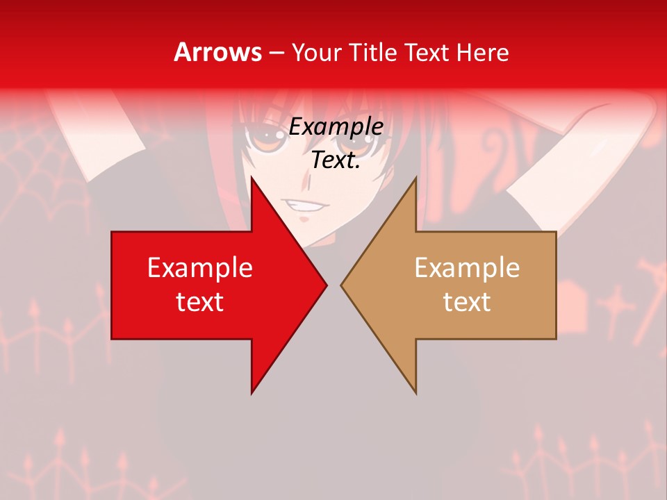 A Woman With Red Hair Is Holding Her Hands Behind Her Head PowerPoint Template