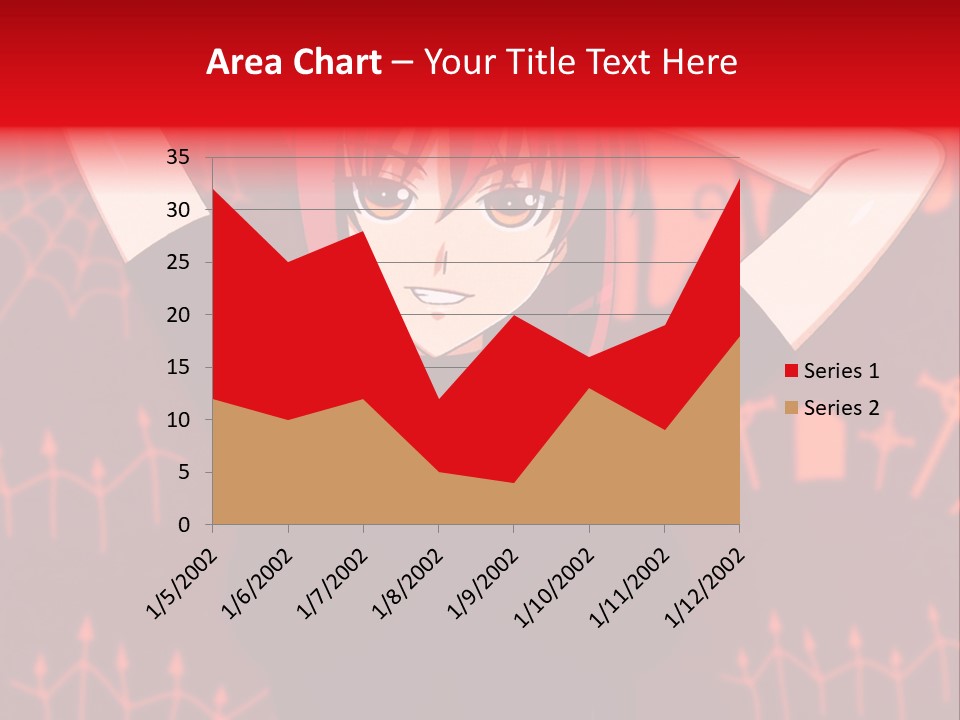 A Woman With Red Hair Is Holding Her Hands Behind Her Head PowerPoint Template